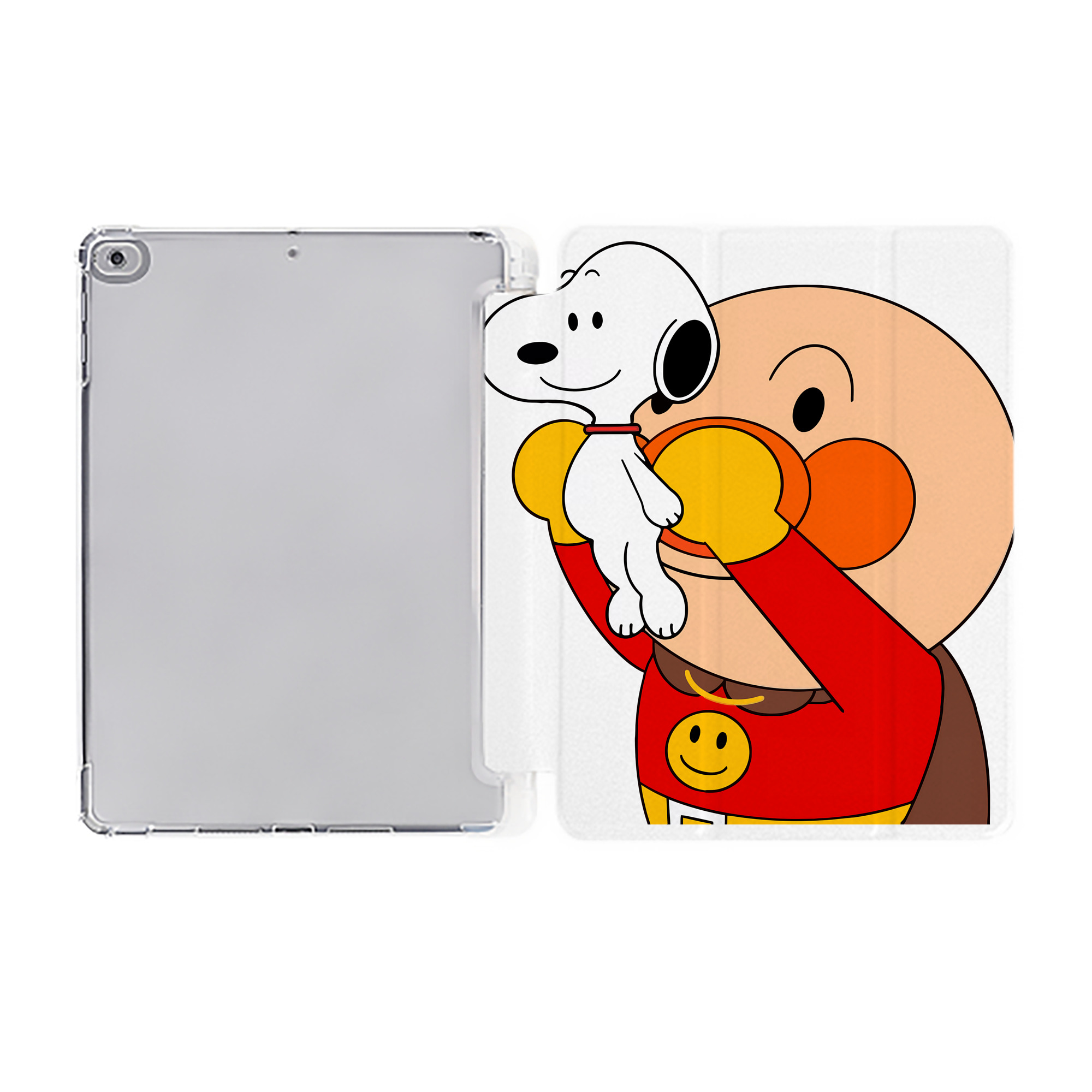 （画像用） アンパンマン Anpanman IPad ケース ペン収納付き 三つ折りスタンド PUレザー×シリコン 対応機種9.5/10.5/10.9インチ